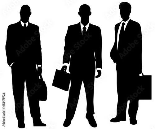 silhouettes of businessmen