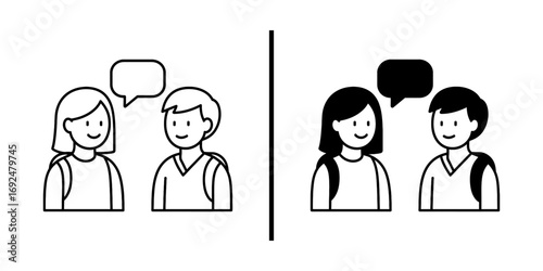 Dialogue Dilemma: Conceptual monochrome illustration that captures the essence of communication, a visual narrative that invites viewers to explore the nuances of conversations.