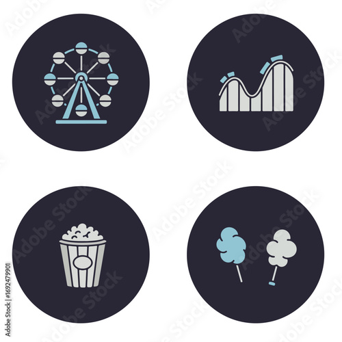 Amusement park icons