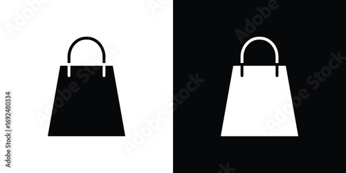 Shopping bag icon flat design. Eps 10
