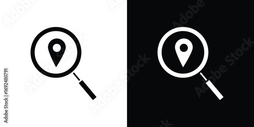 Search Location icon flat design. Eps 10