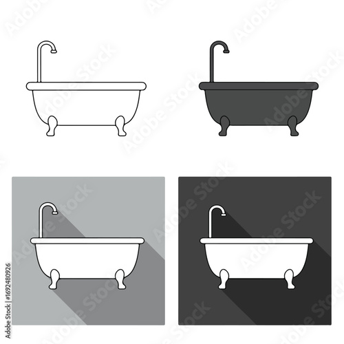 Four bathtubs