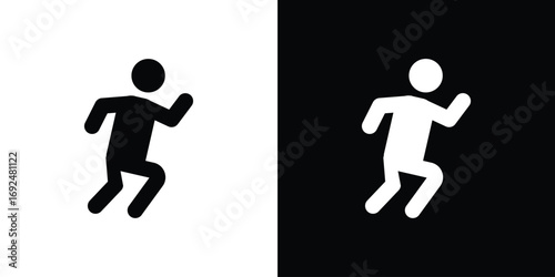 Running icon flat design. Eps 10