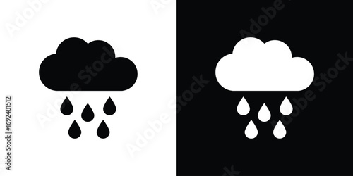 Rain icon flat design. Eps 10
