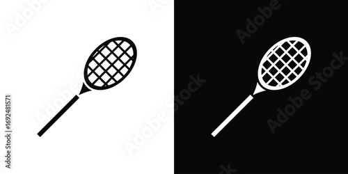 Racquet icon flat design. Eps 10