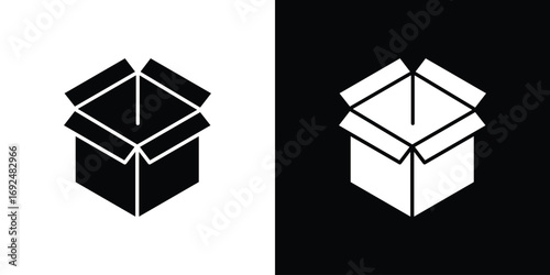 Open box icon flat design. Eps 10