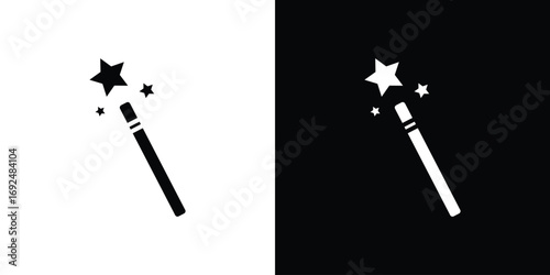 Magic wand icon flat design. Eps 10