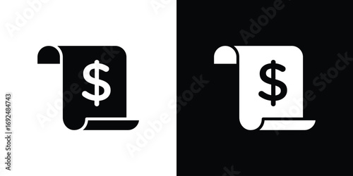 Invoice icon flat design. Eps 10