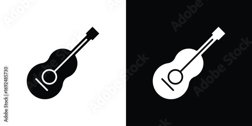 Guitar icon flat design. Eps 10