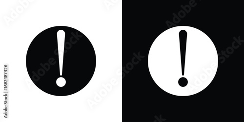 Exclamation interface icon flat design. Eps 10