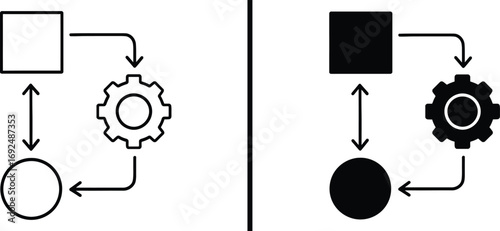 Abstract Processing: An abstract graphic showcasing a clear visual representation of systems and processes.