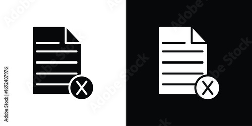 Delete Document icon flat design. Eps 10