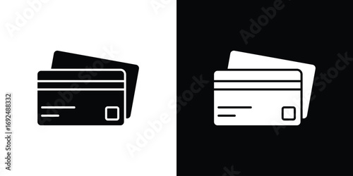Credit card icon flat design. Eps 10