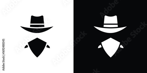 Cowboy icon flat design. Eps 10
