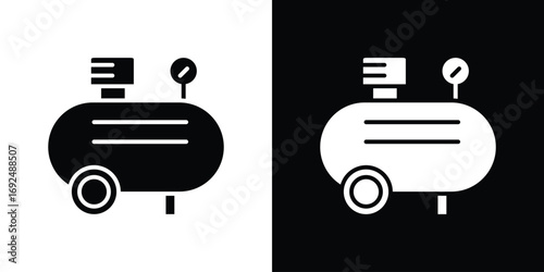 Compressor icon flat design. Eps 10