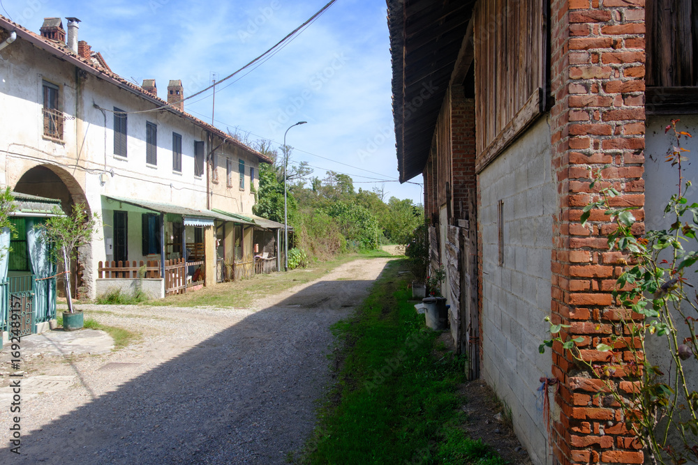 Obraz premium Cascina Battiloca, old farmhouse near Buccinasco, Milan province, Italy