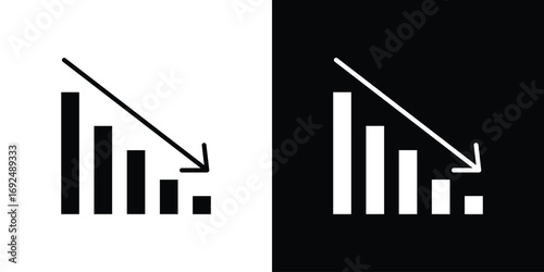 Chat arrow down icon flat design. Eps 10