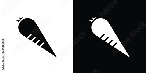 Carrot icon flat design. Eps 10