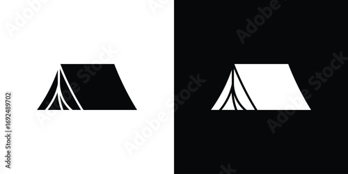 Camping icon flat design. Eps 10