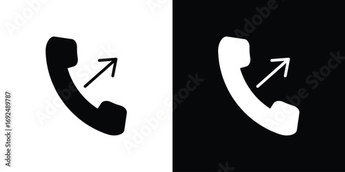 Call outgoing icon flat design. Eps 10