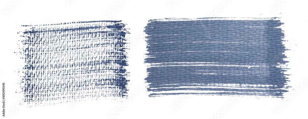 Fototapeta premium set of grunge blue brush strokes texture isolate on ransparent background,rough blue scratches for paint splatter template. gray grunge frame,hand drawn blue watercolor brush strokes