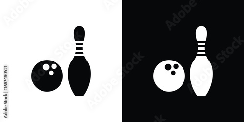 Bowling icon flat design. Eps 10