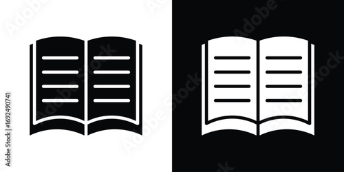 Book icon flat design. Eps 10