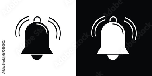 Bell ring icon flat design. Eps 10