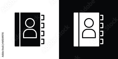 Address book icon flat design. Eps 10