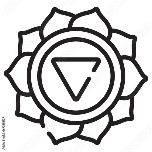 Manipura Clean Vector Icon – Flat Symbol Design for Web and Mobile Apps