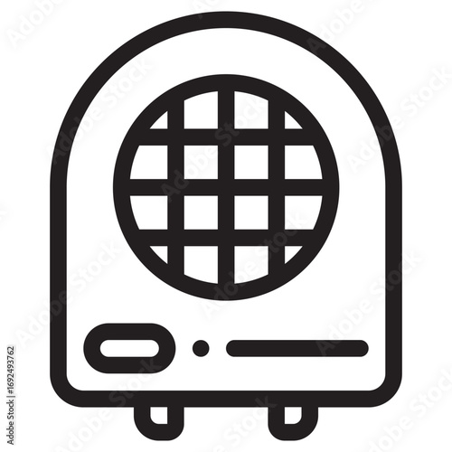 Heater Clean Vector Icon – Flat Symbol Design for Web and Mobile Apps