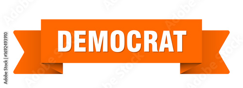 democrat ribbon isolated on transparent background. democrat ribbon