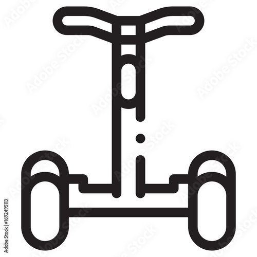 Segway Clean Vector Icon – Flat Symbol Design for Web and Mobile Apps