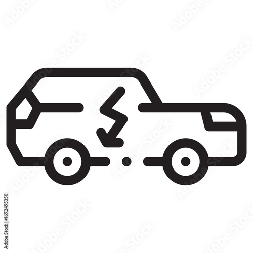 Electric Car Clean Vector Icon – Flat Symbol Design for Web and Mobile Apps