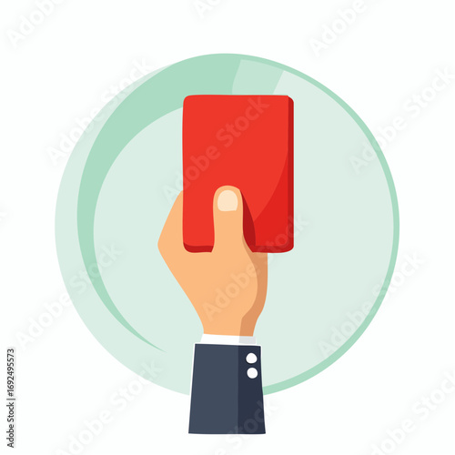 Hand Holding Red Card