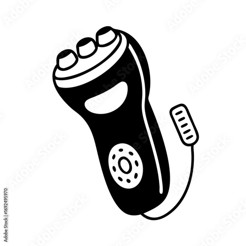 Illustration of a modern electric shaver, a convenient tool for personal grooming and hair removal
