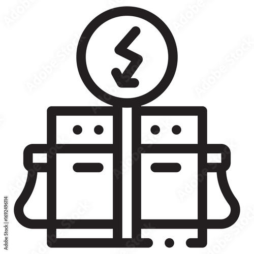 Charging Station Clean Vector Icon – Flat Symbol Design for Web and Mobile Apps