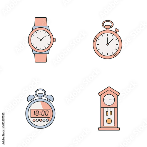 Clocks Watch, timer, alarm, & pendulum