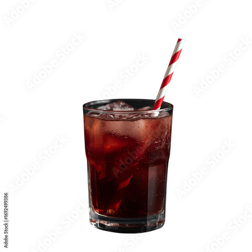 red cocktail isolated on white