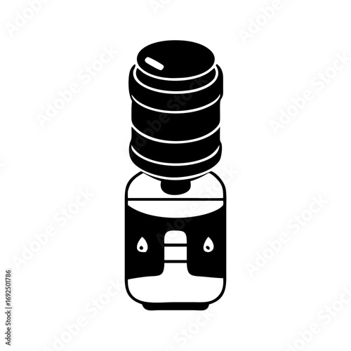 Vector art of water cooler icon, a simple symbol of hydration and refreshment for office or home use, vector illustration