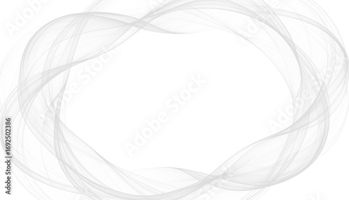 PNG of elegant smoke spiral forming a circular frame border, transparent background, soft vapor, ideal for decorative, abstract, atmospheric, mystical, and design overlay projects.