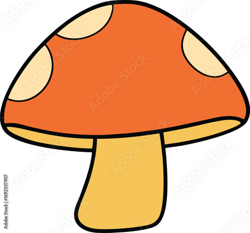 vector illustration of a mushroom
