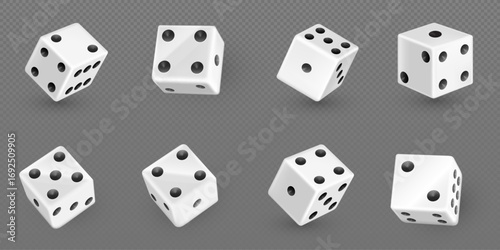 dice on a white background