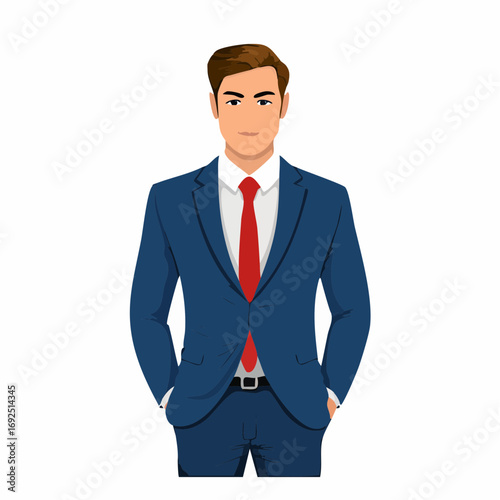A vector illustration set of businessmen in various poses, facial expressions, and office scenes. Suitable for presentations, infographics, business materials, websites, and creative projects.