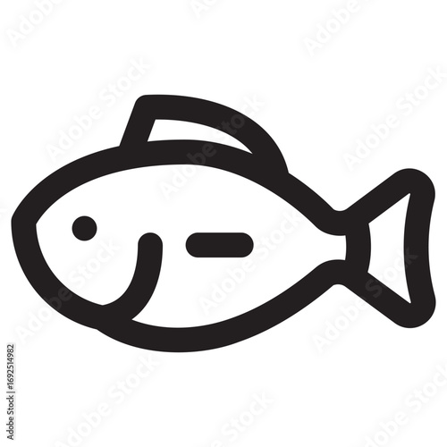 Goldfish Clean Vector Icon – Flat Symbol Design for Web and Mobile Apps