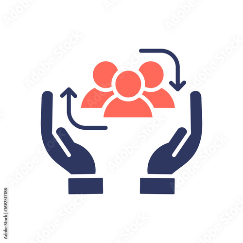 Social Welfare glyph color icon