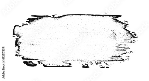 Distressed black and white rectangular shape with grunge texture effect