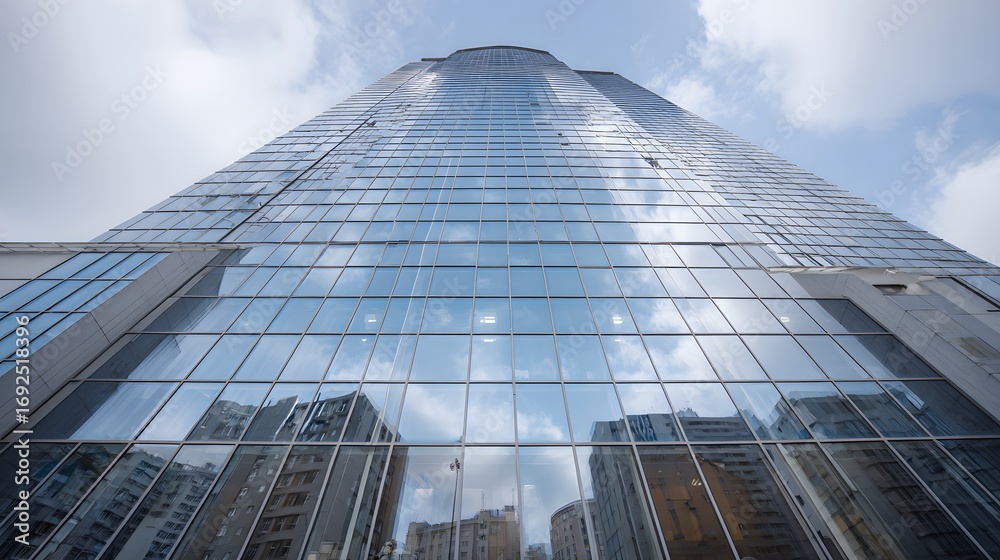 Fototapeta premium Corporate building exterior glass skyscraper skyline