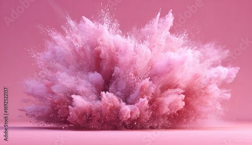 Pink powder explosion on a pink backdrop (3)