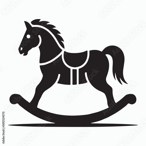 Rocking Horse Baby Play Solid Icon